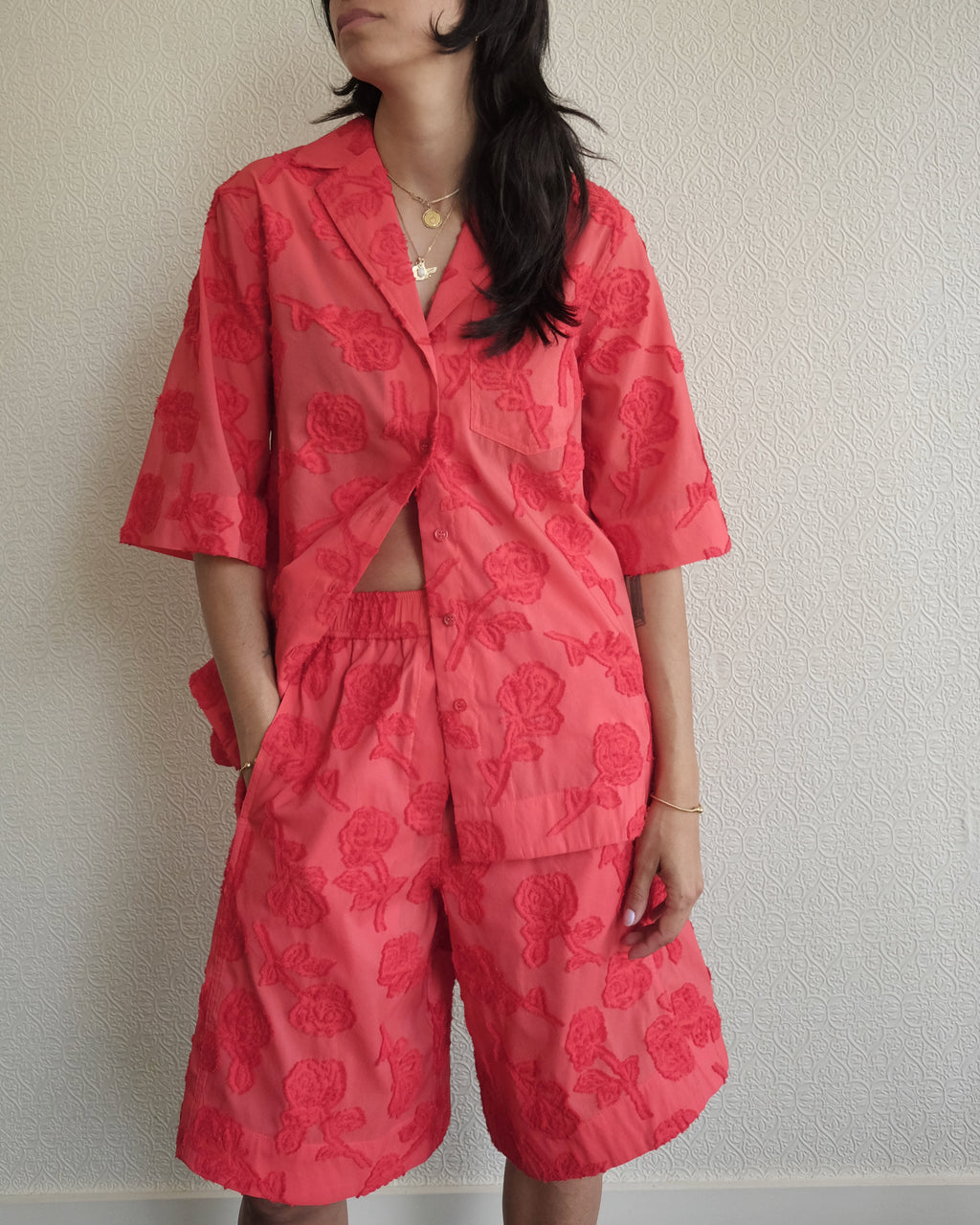 Fil Coupe Bowling Shirt, Fiery Red