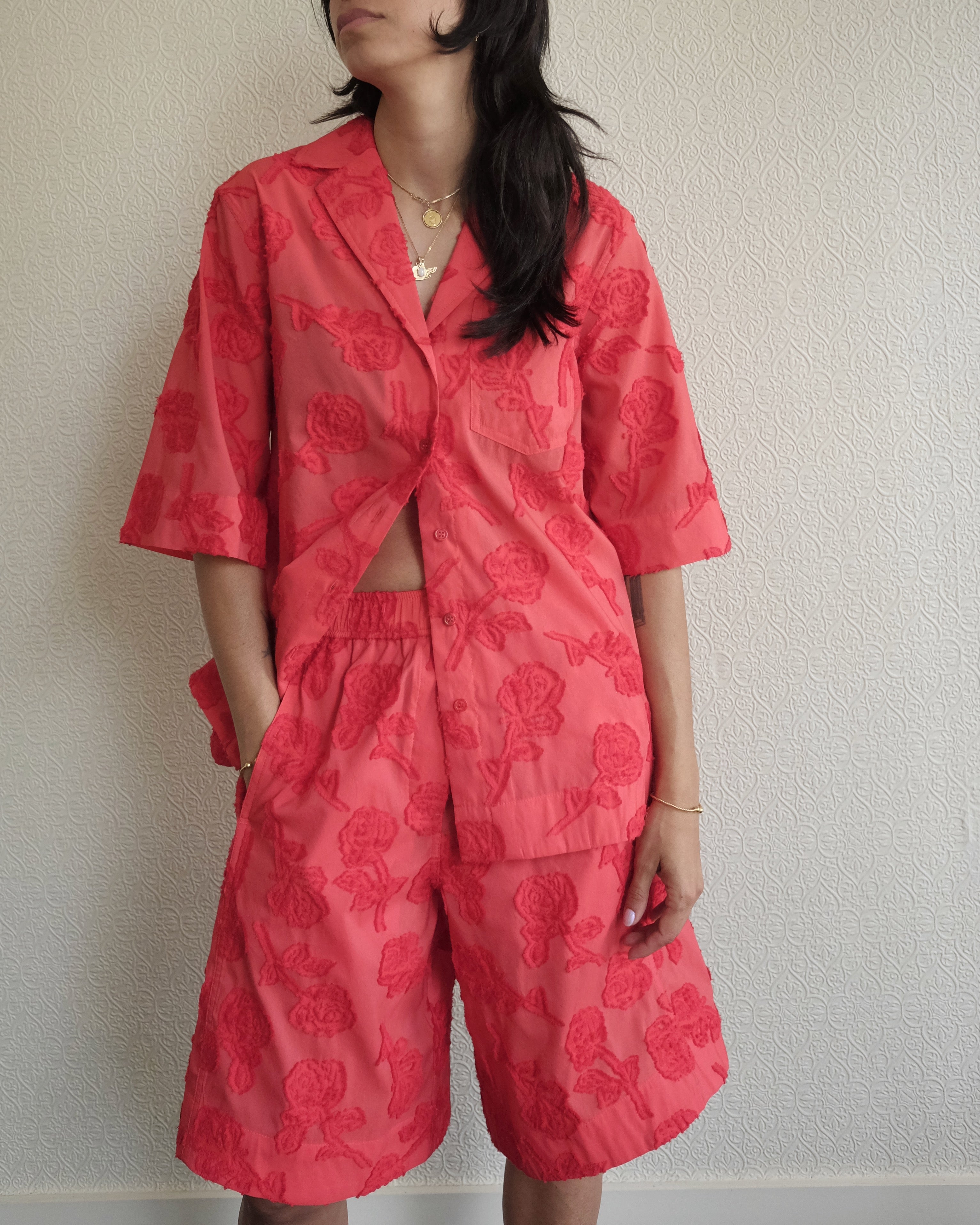 Fil Coupe Bowling Shirt, Fiery Red