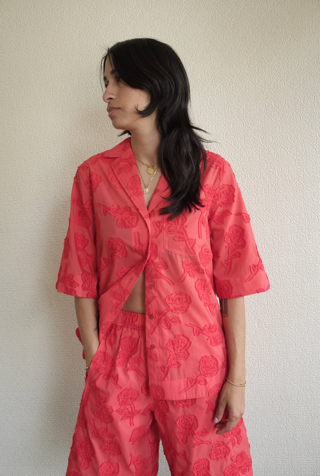 Fil Coupe Bowling Shirt, Fiery Red