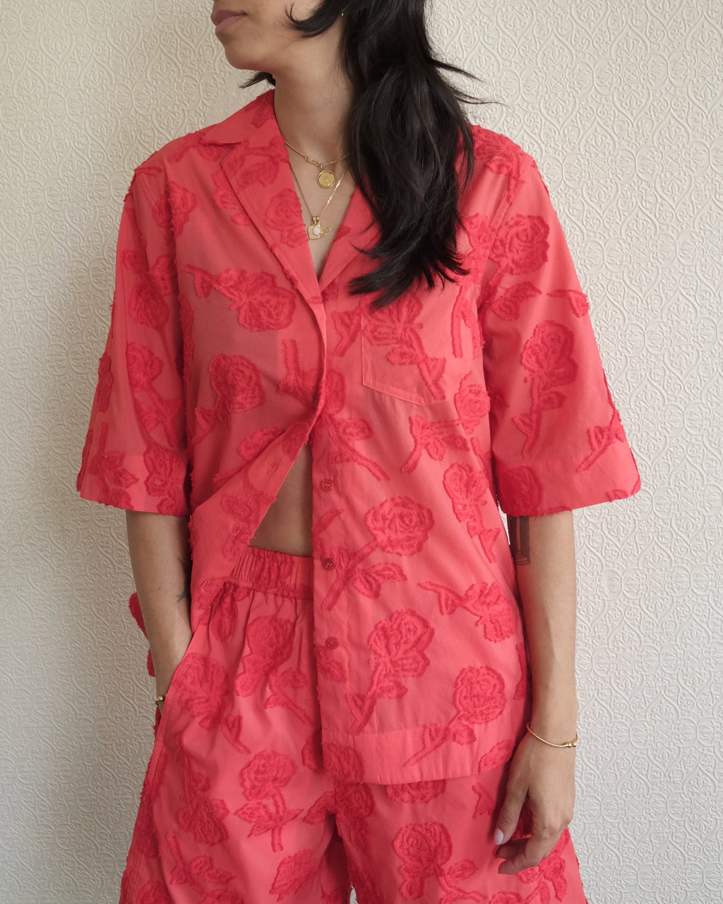 Fil Coupe Bowling Shirt, Fiery Red
