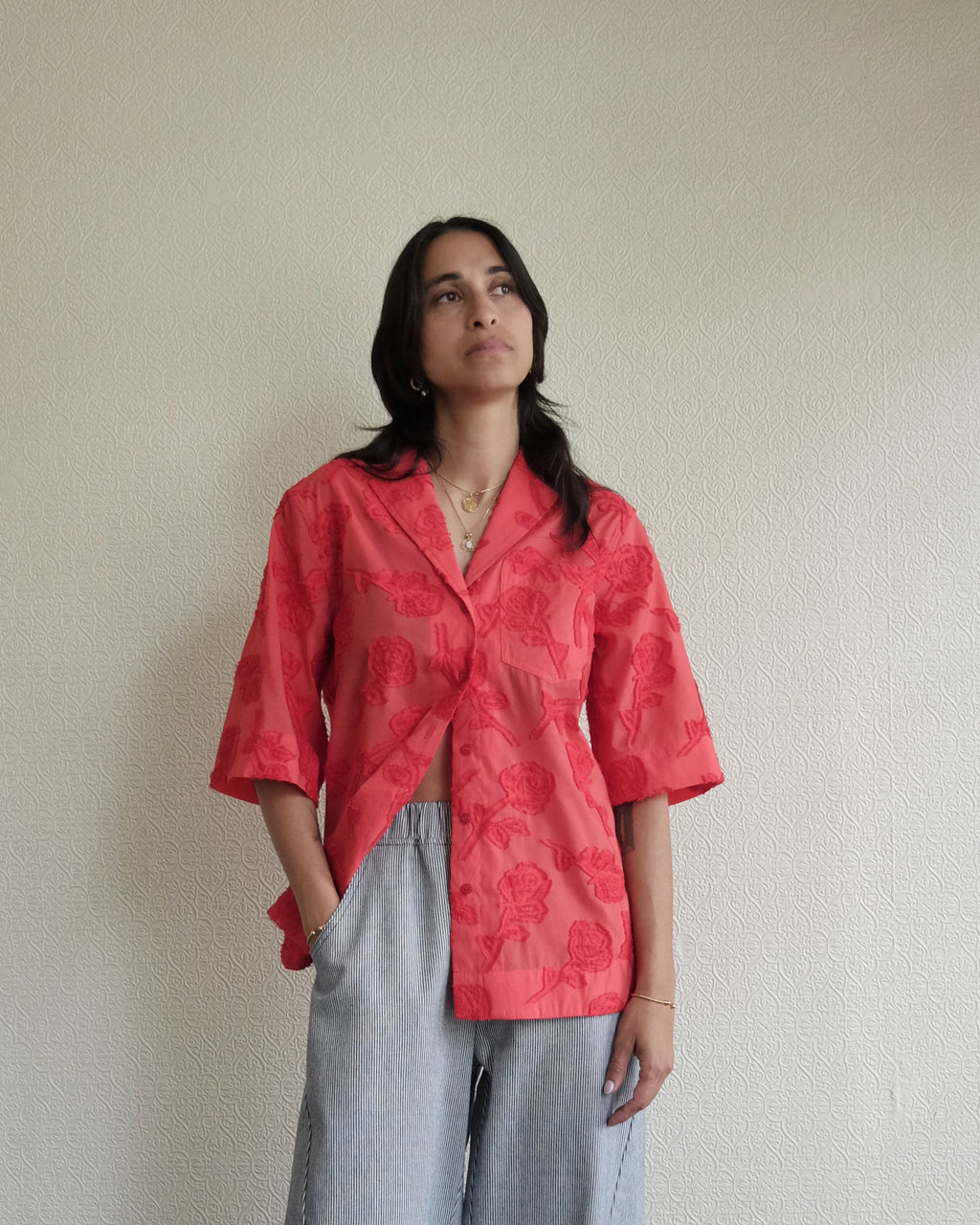 Fil Coupe Bowling Shirt, Fiery Red