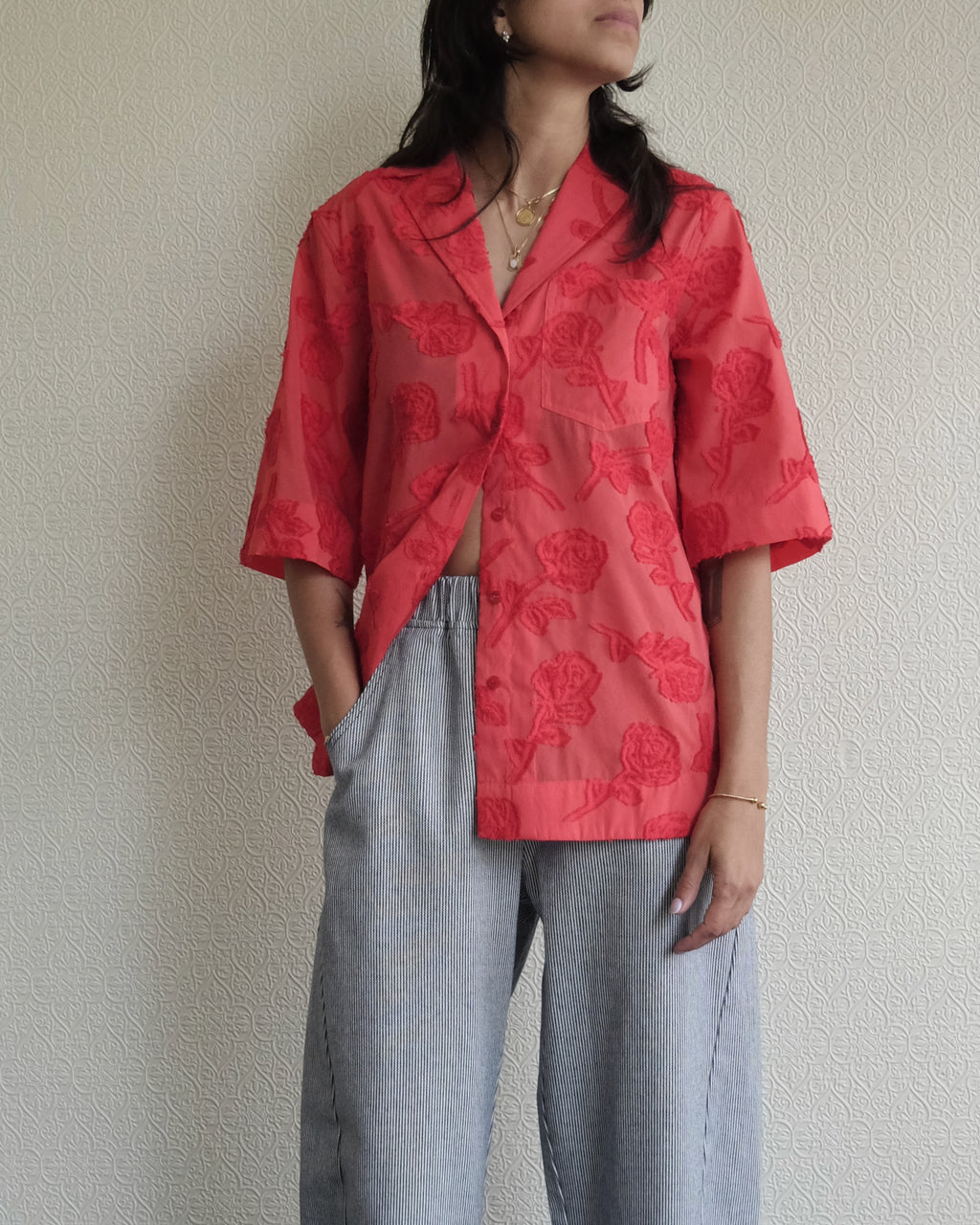 Fil Coupe Bowling Shirt, Fiery Red
