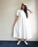 Spring Garden Dress, White Cotton