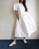 Spring Garden Dress, White Cotton