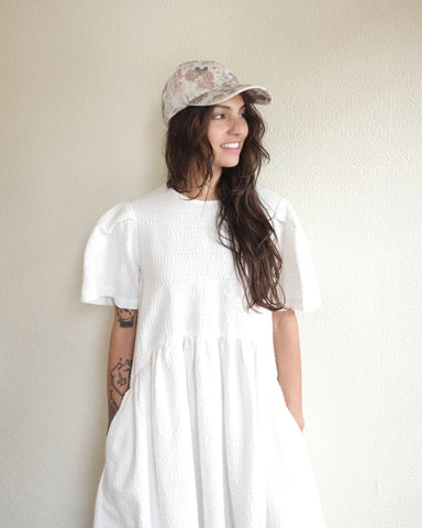 Spring Garden Dress, White Cotton