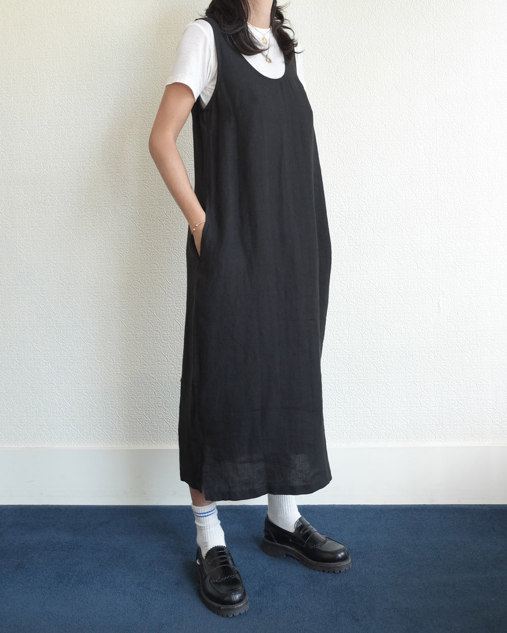 Linen Dress, Black