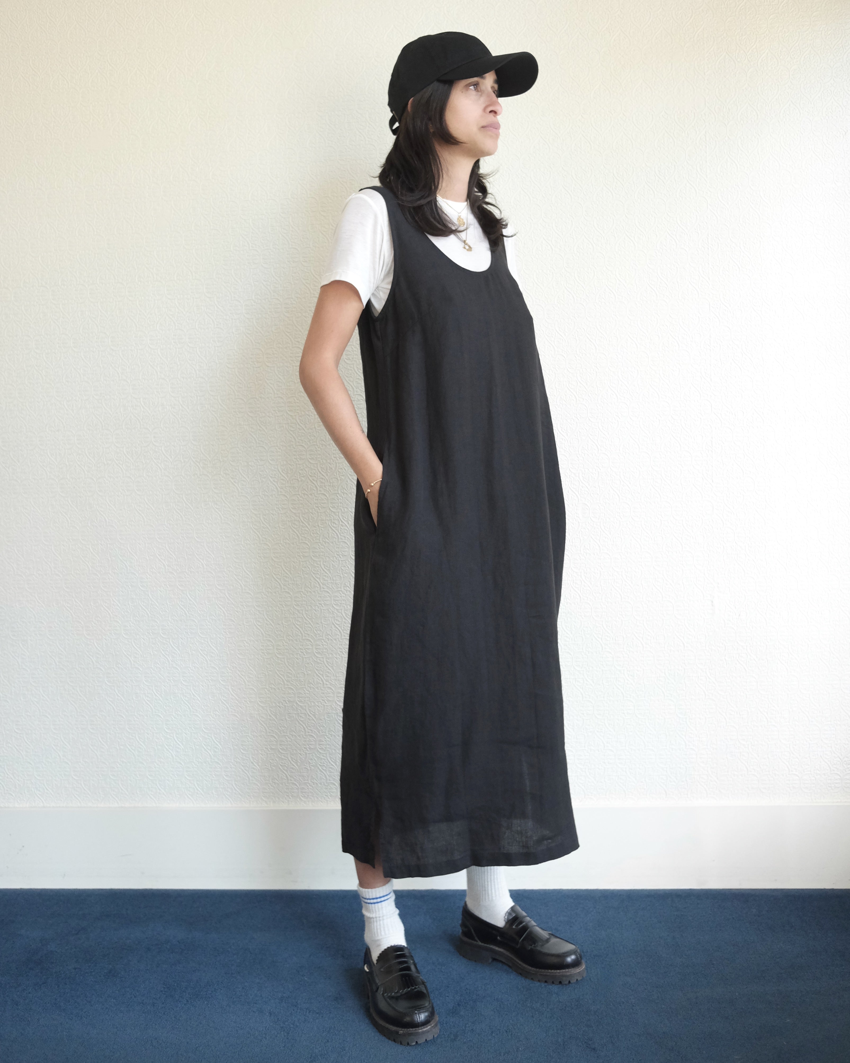Linen Dress, Black