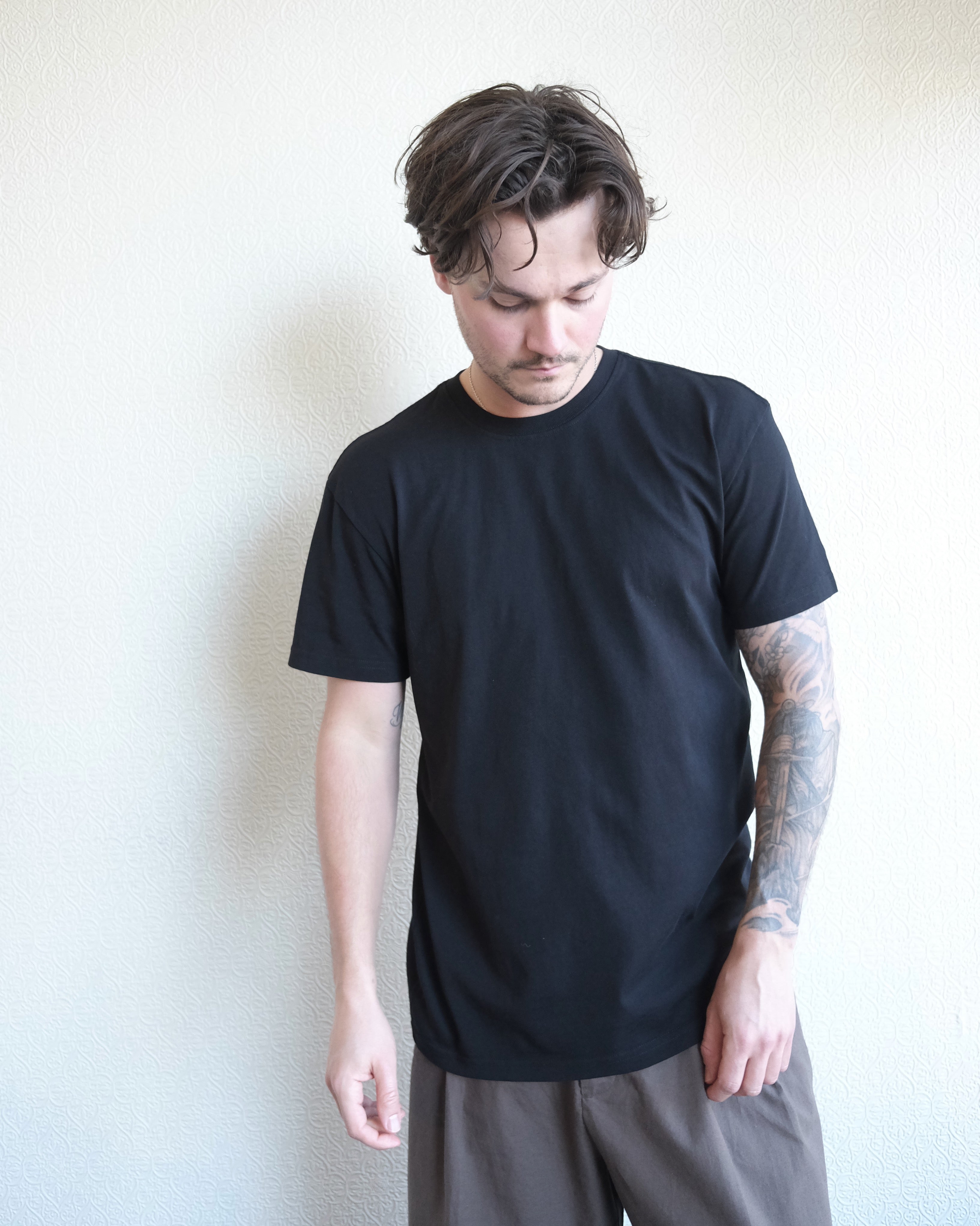 Loose Tee, Black Organic Cotton