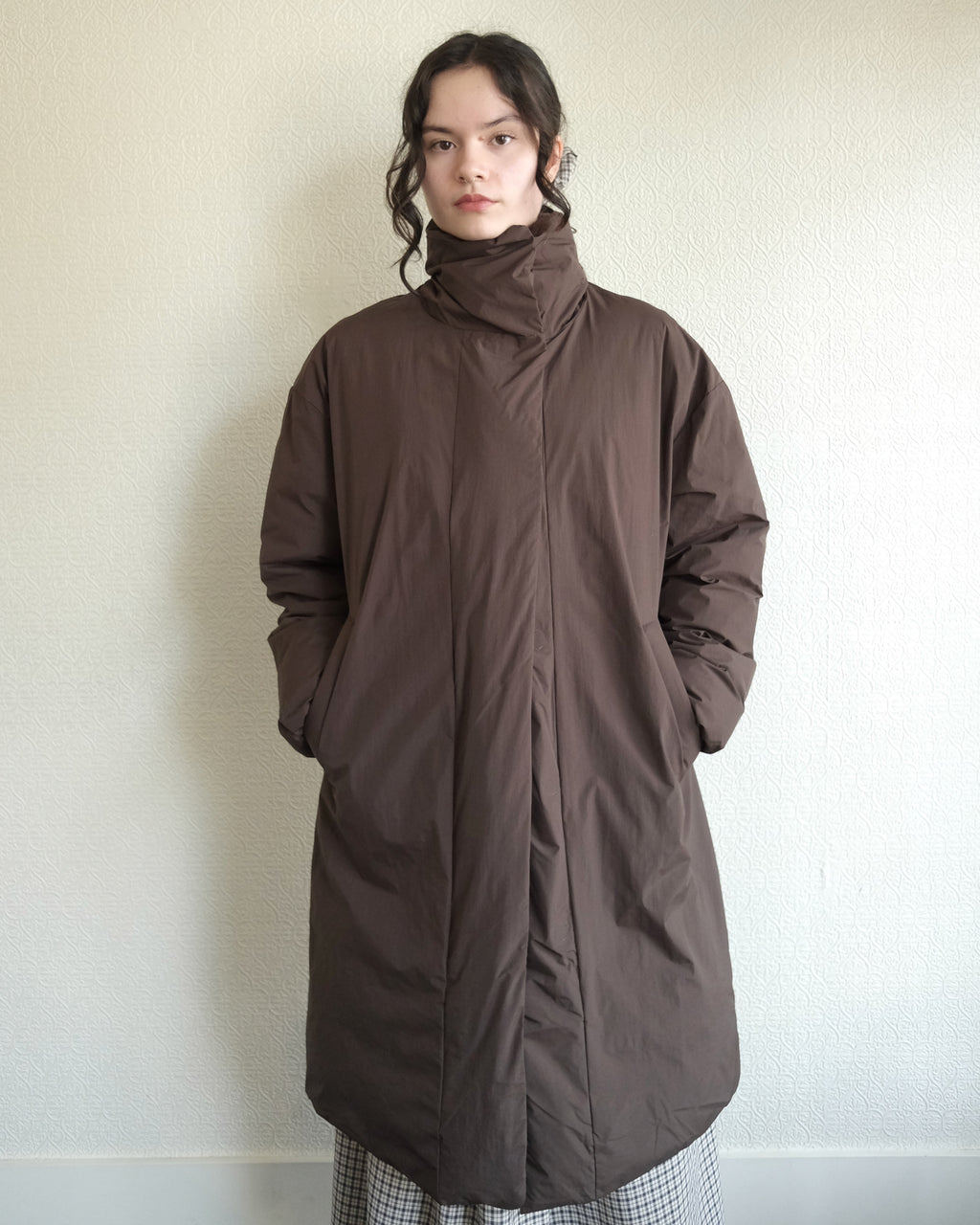 Floating Puffa Coat, Dark Chocolate