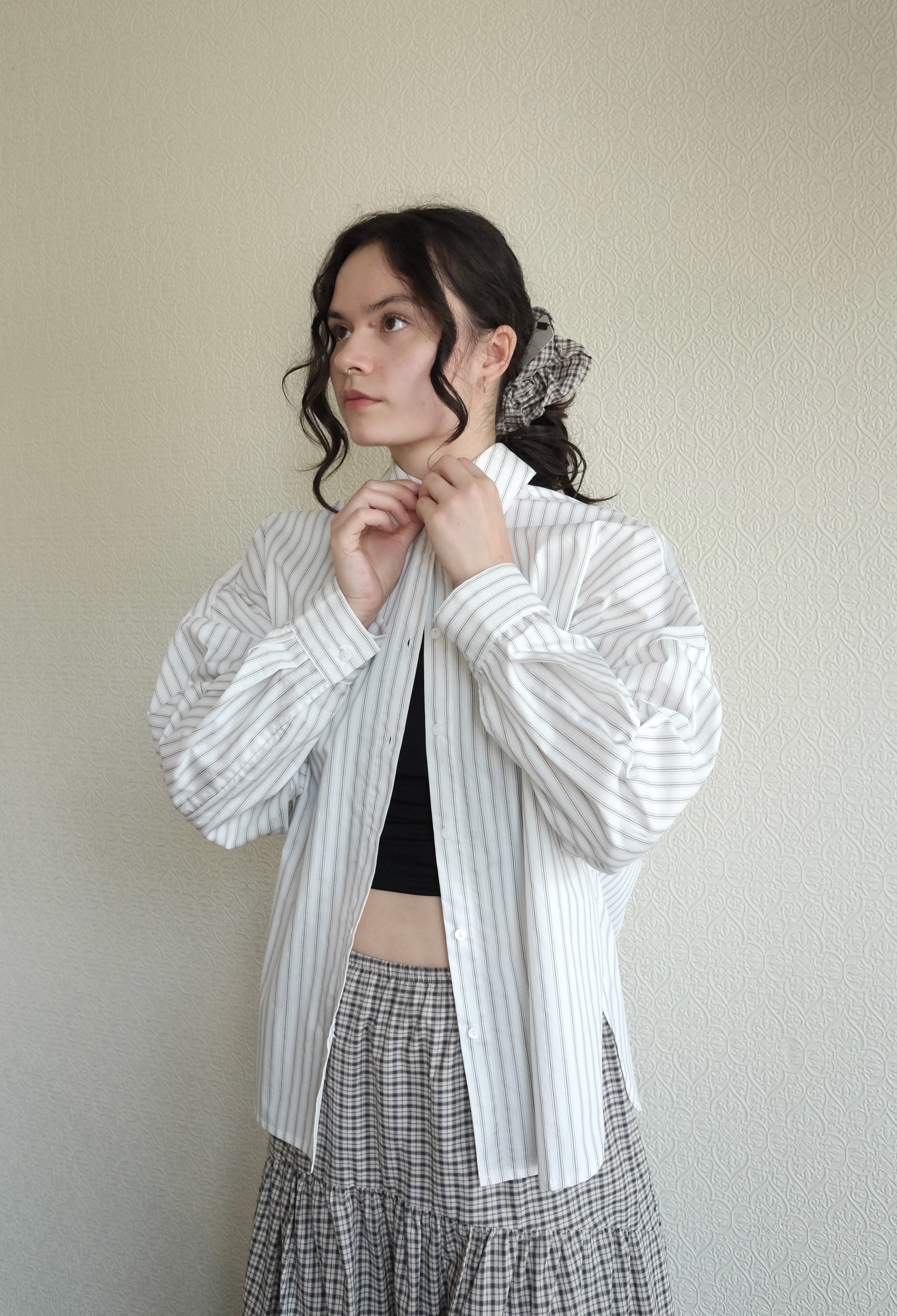 Robbie Shirt, Dove Stripe