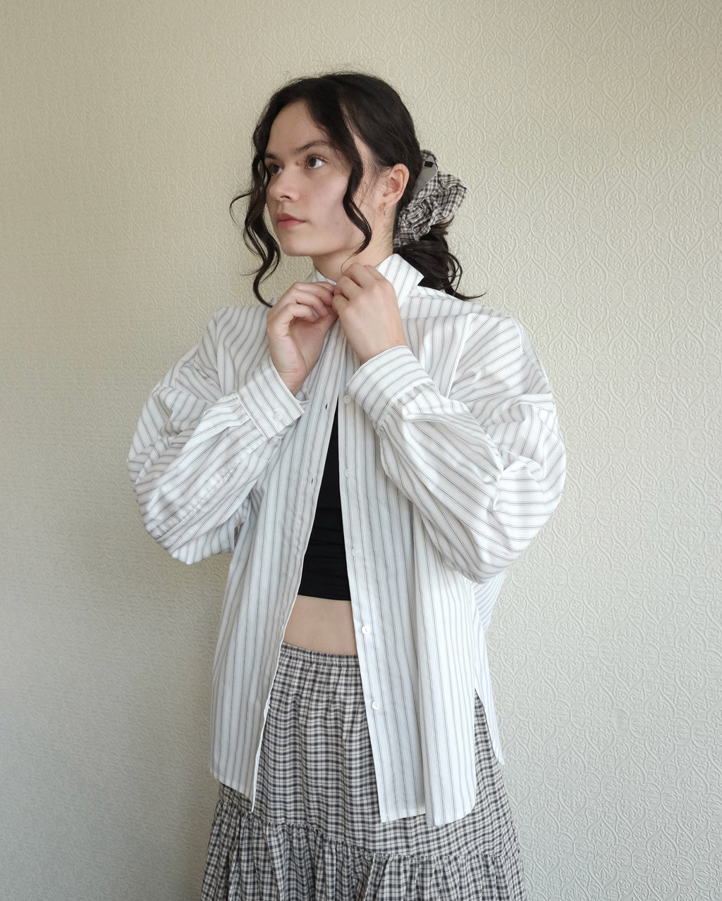 Robbie Shirt, Dove Stripe