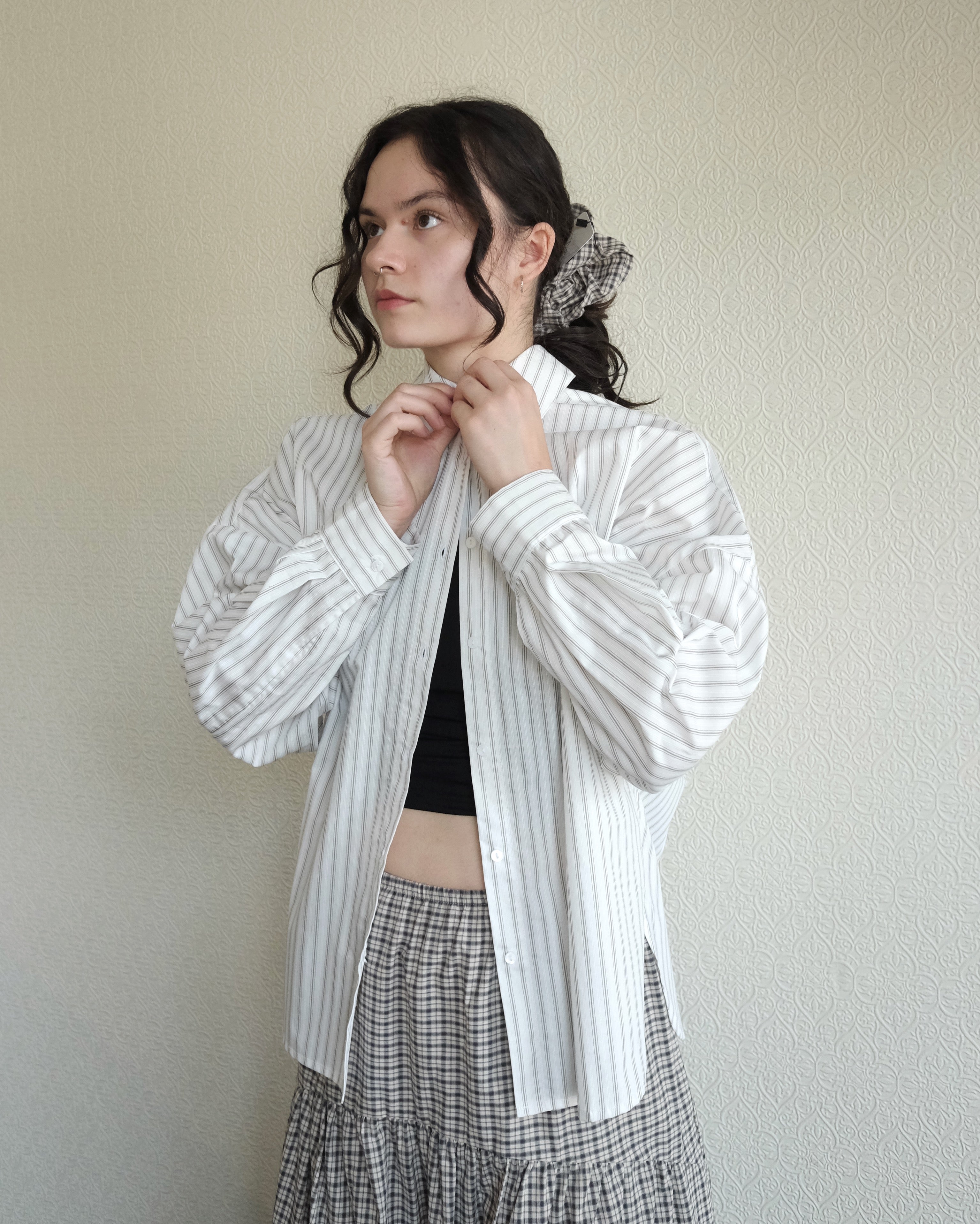 Robbie Shirt, Dove Stripe