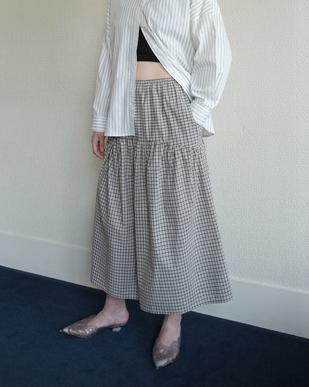 Field Skirt, Sandy Plaid