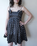 Satin Mini Dress, Polka Dots