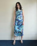 Abalone High Neck Midi Dress