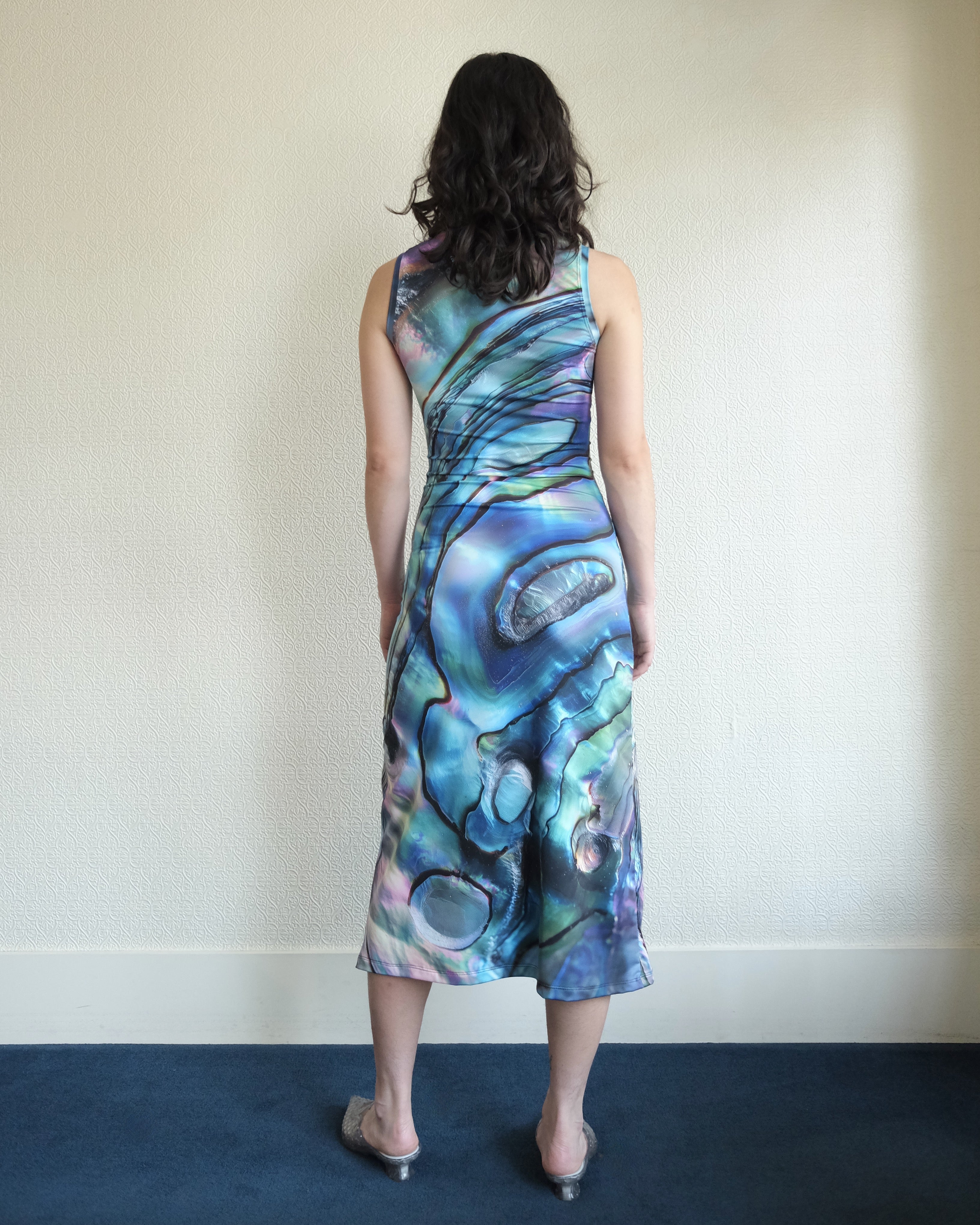 Abalone High Neck Midi Dress