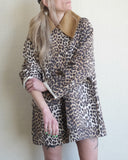 Leopard Canvas Midi Jacket