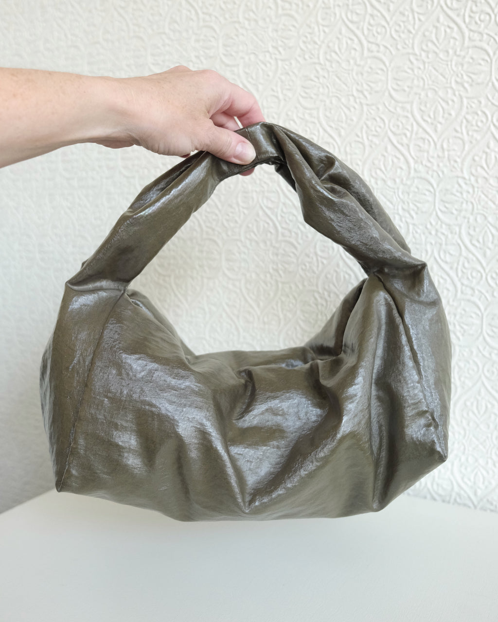 Matilda Bag, Metallic Moss