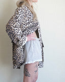 Leopard Canvas Midi Jacket