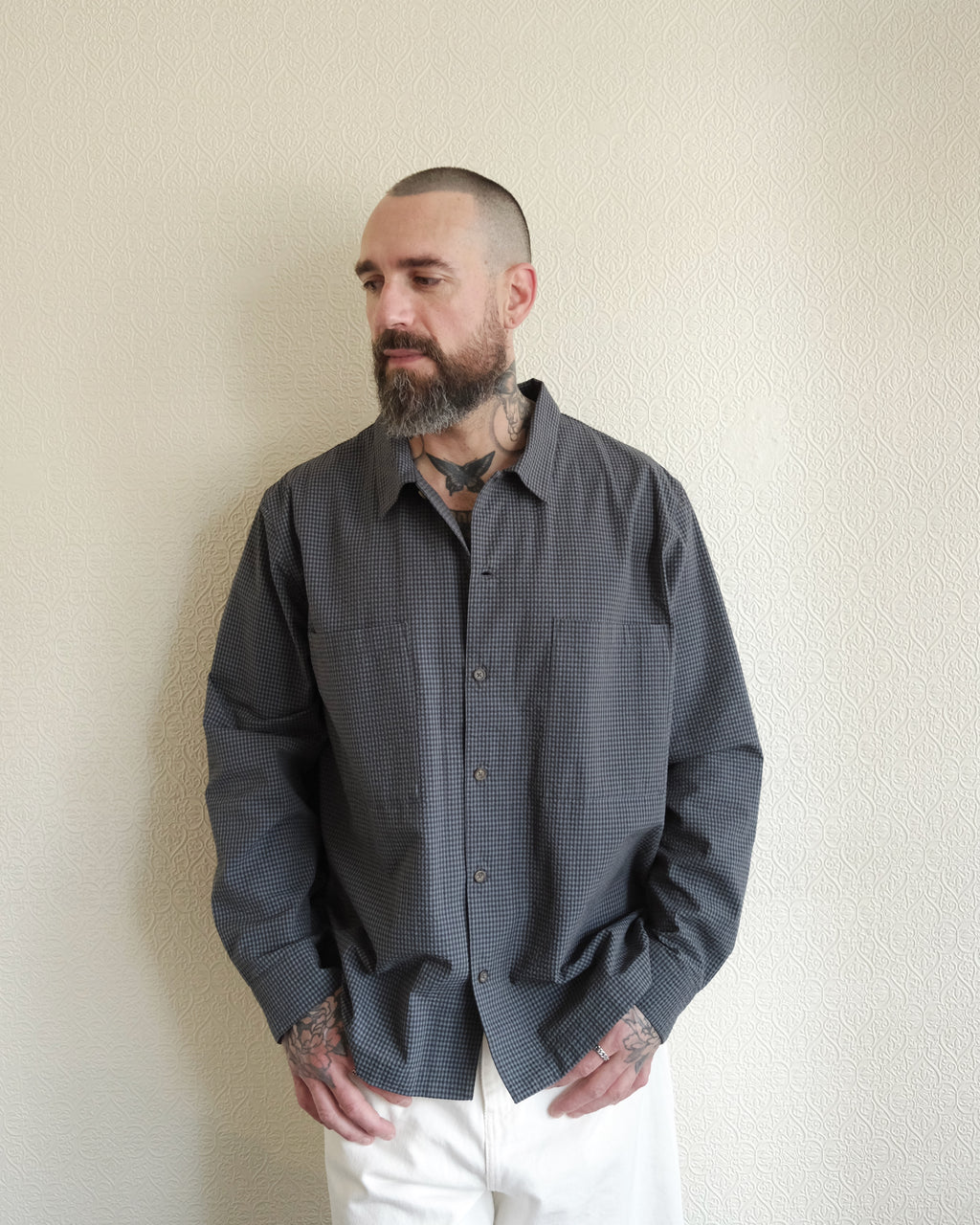 Vesper Shirt, Ink Gingham