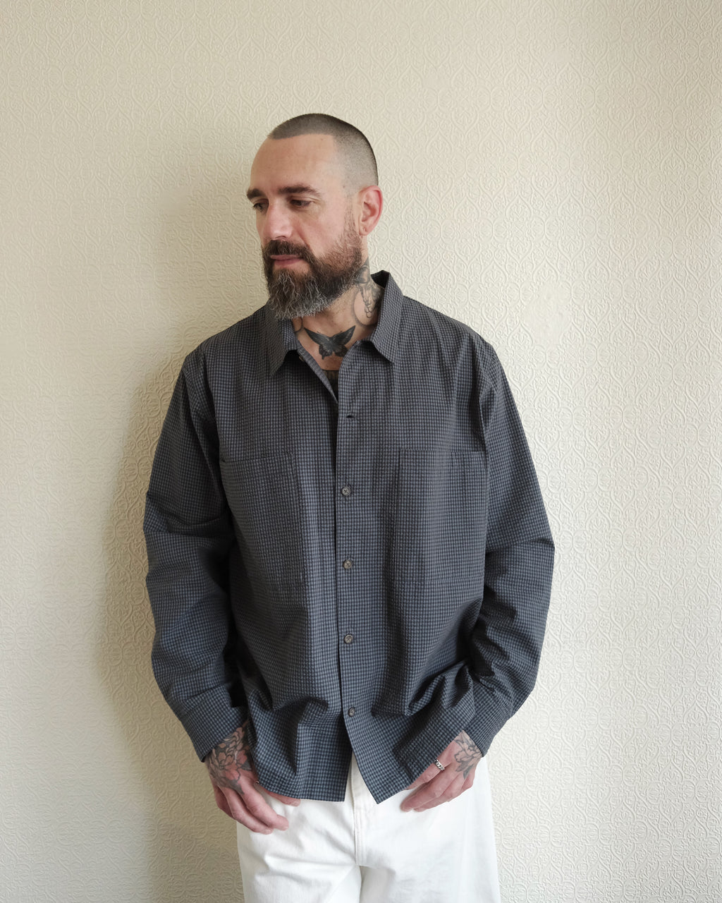 Vesper Shirt, Ink Gingham
