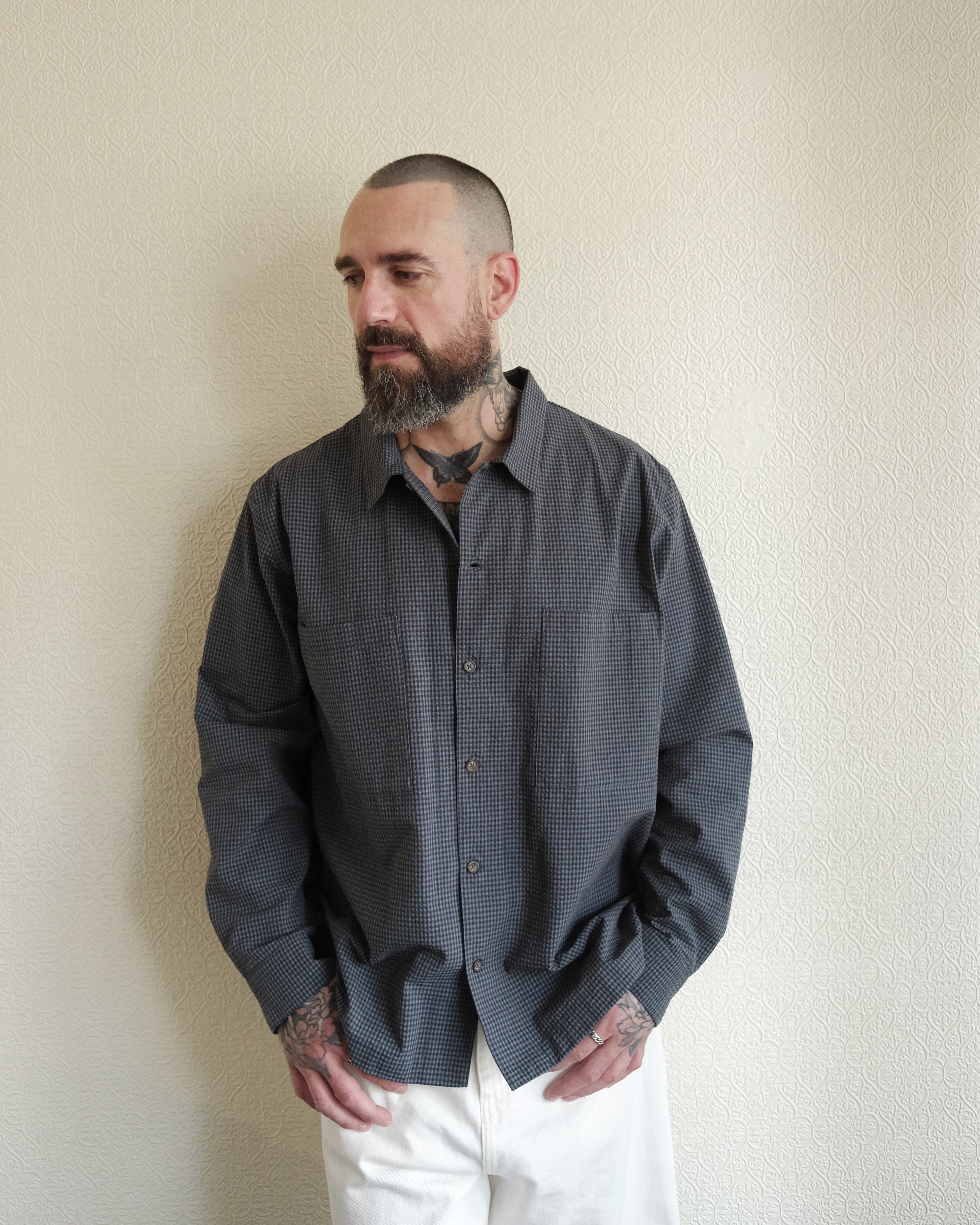 Vesper Shirt, Ink Gingham