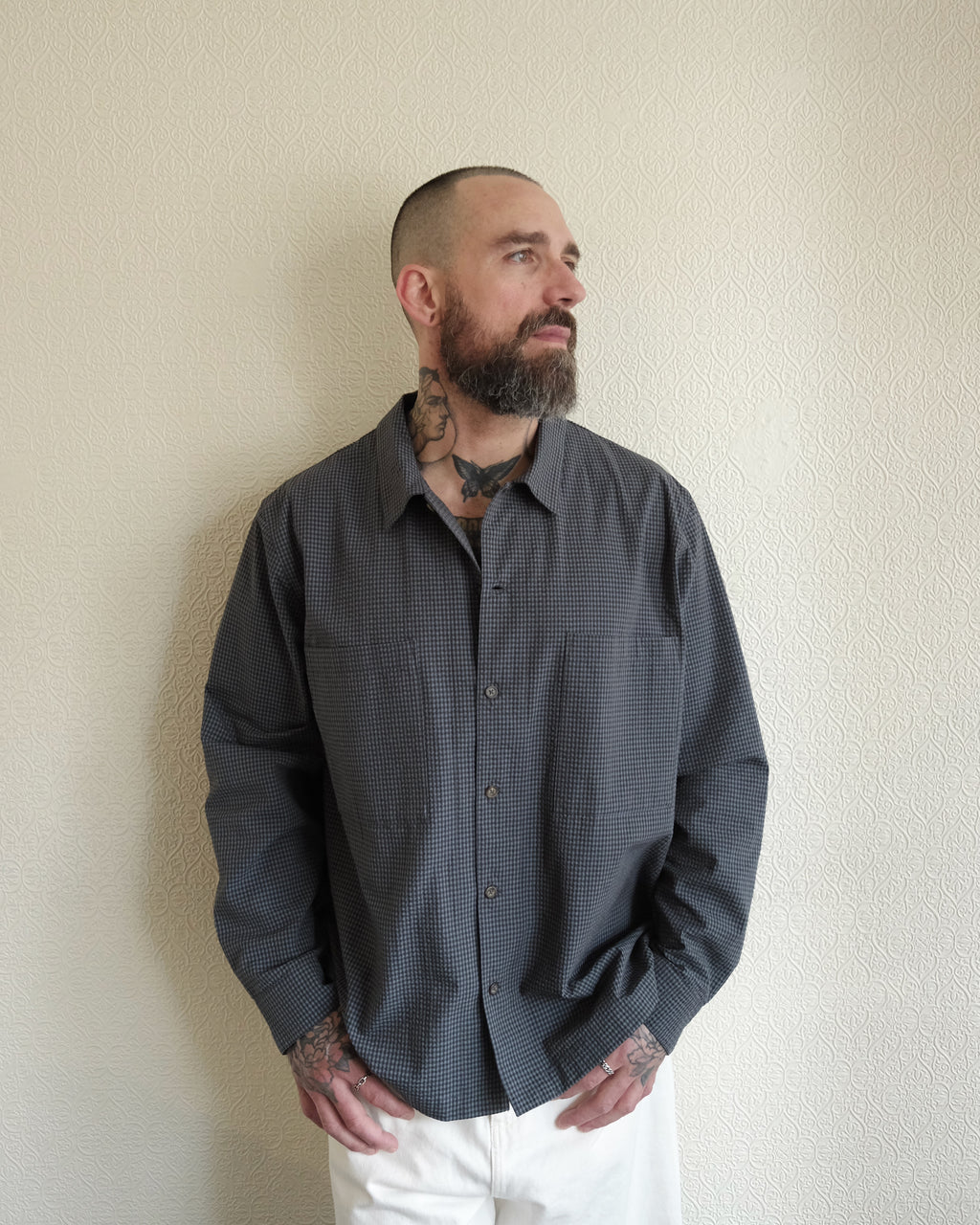 Vesper Shirt, Ink Gingham