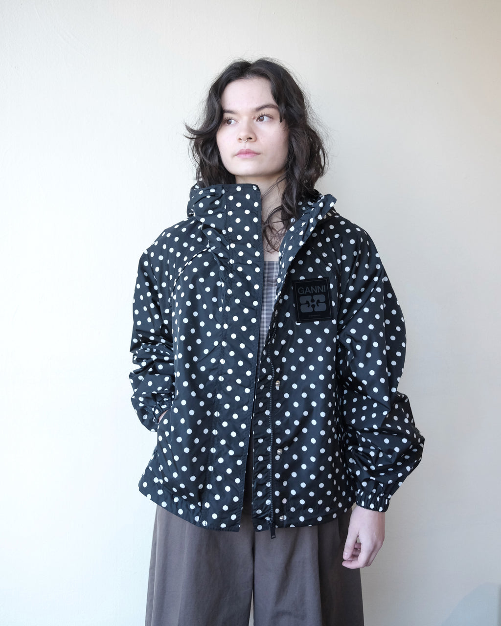Flyweight Nylon Jacket, Polka Dot