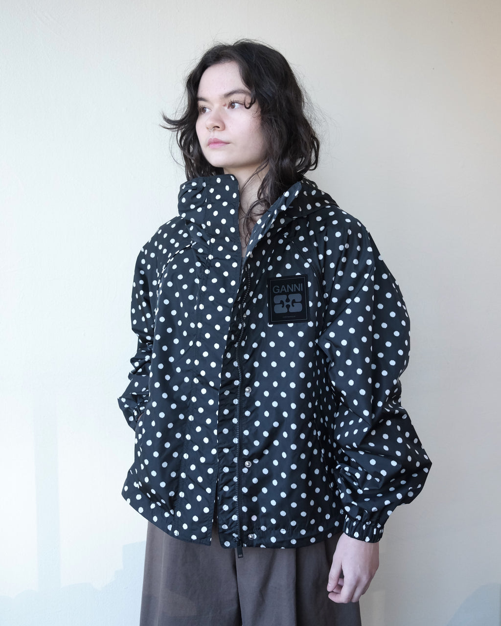 Flyweight Nylon Jacket, Polka Dot
