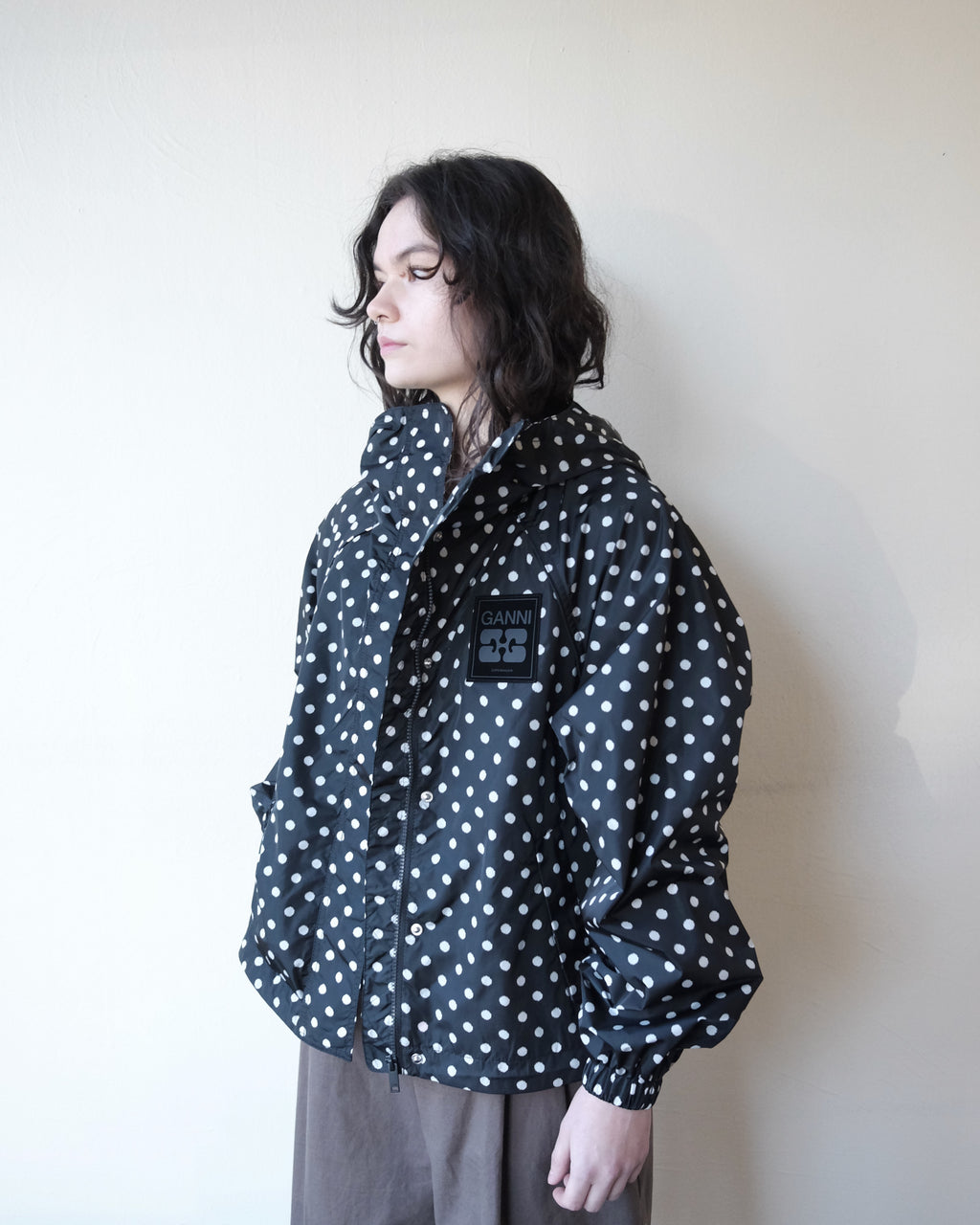 Flyweight Nylon Jacket, Polka Dot