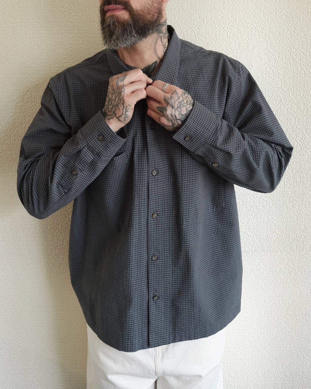 Vesper Shirt, Ink Gingham