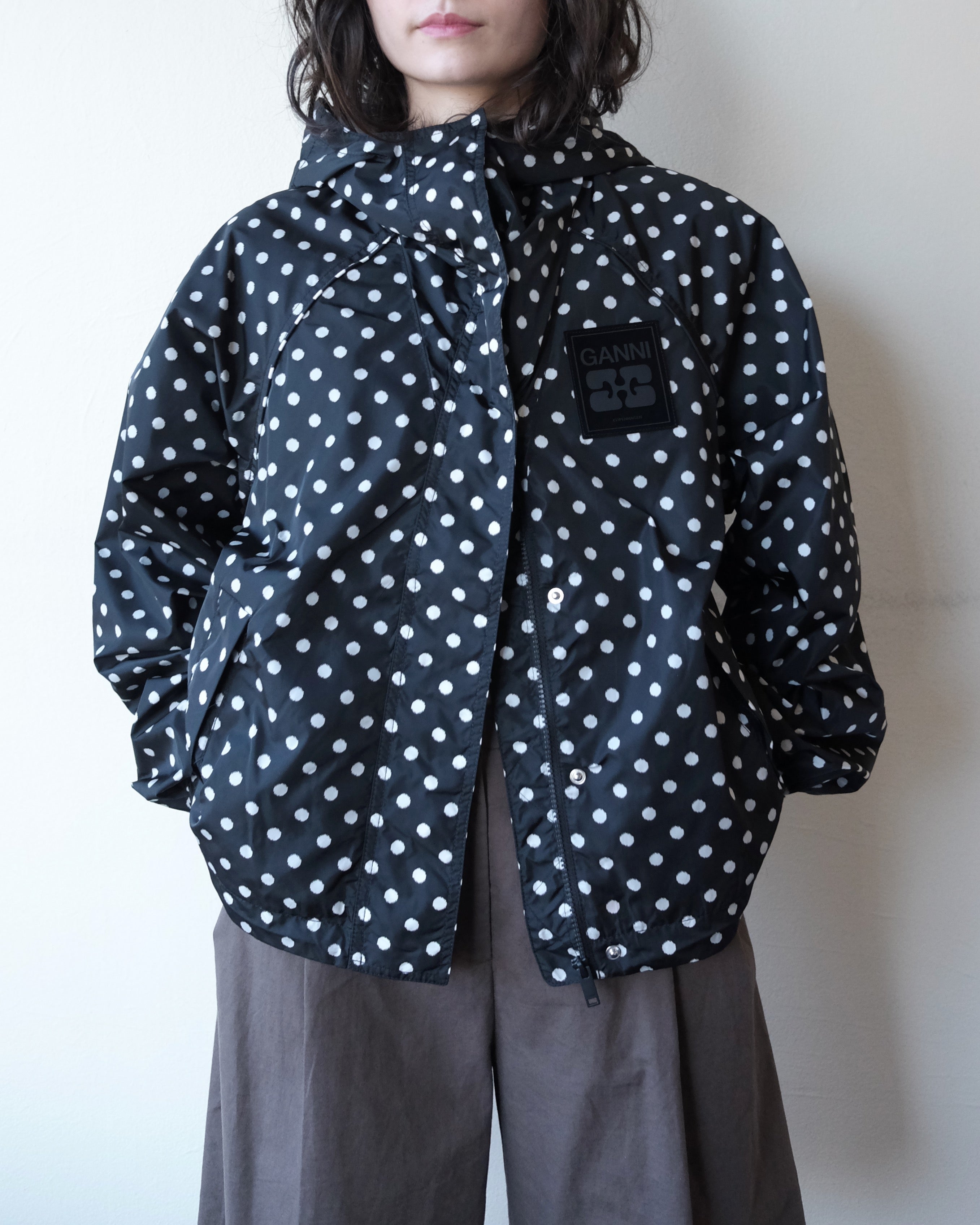 Flyweight Nylon Jacket, Polka Dot