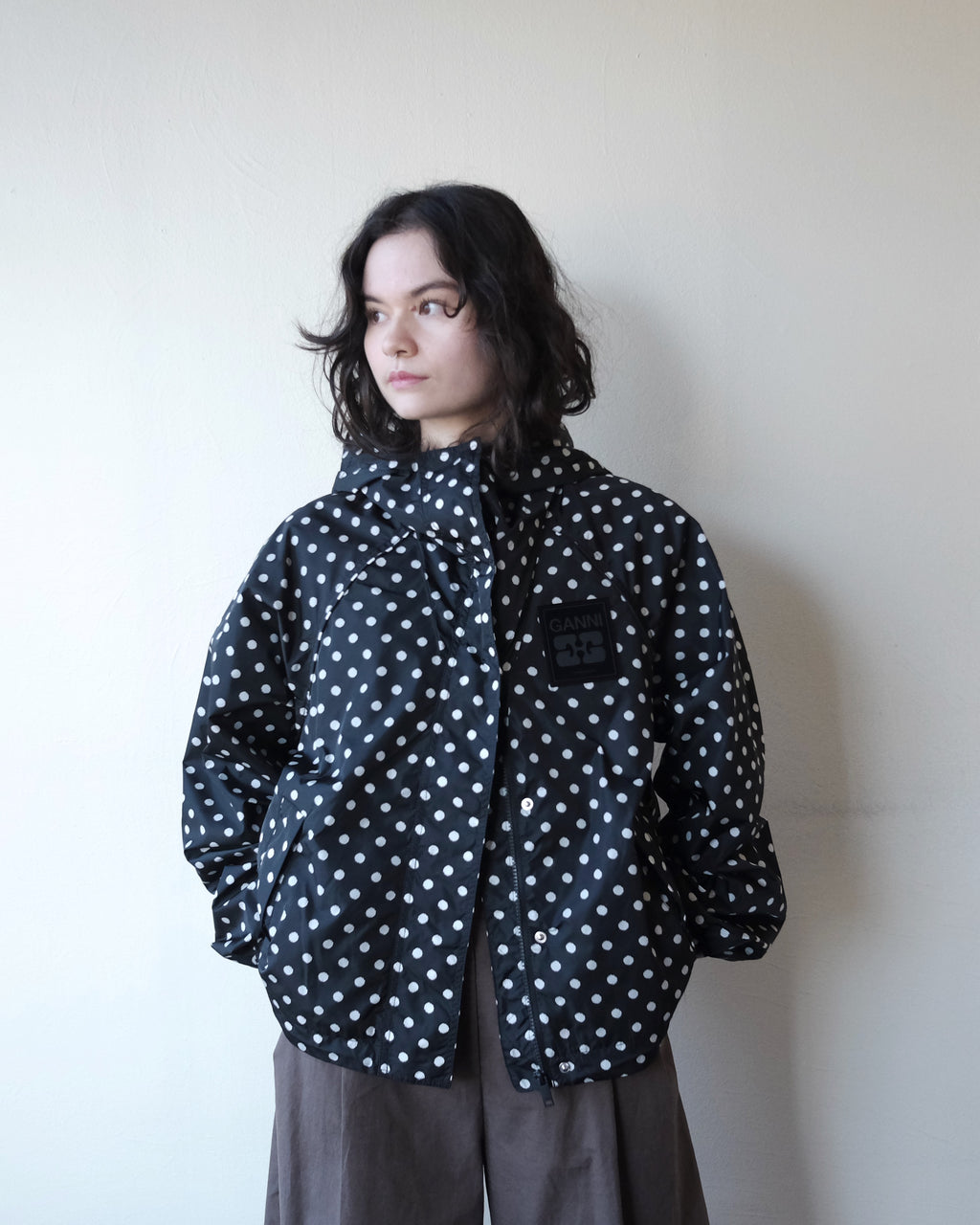Flyweight Nylon Jacket, Polka Dot