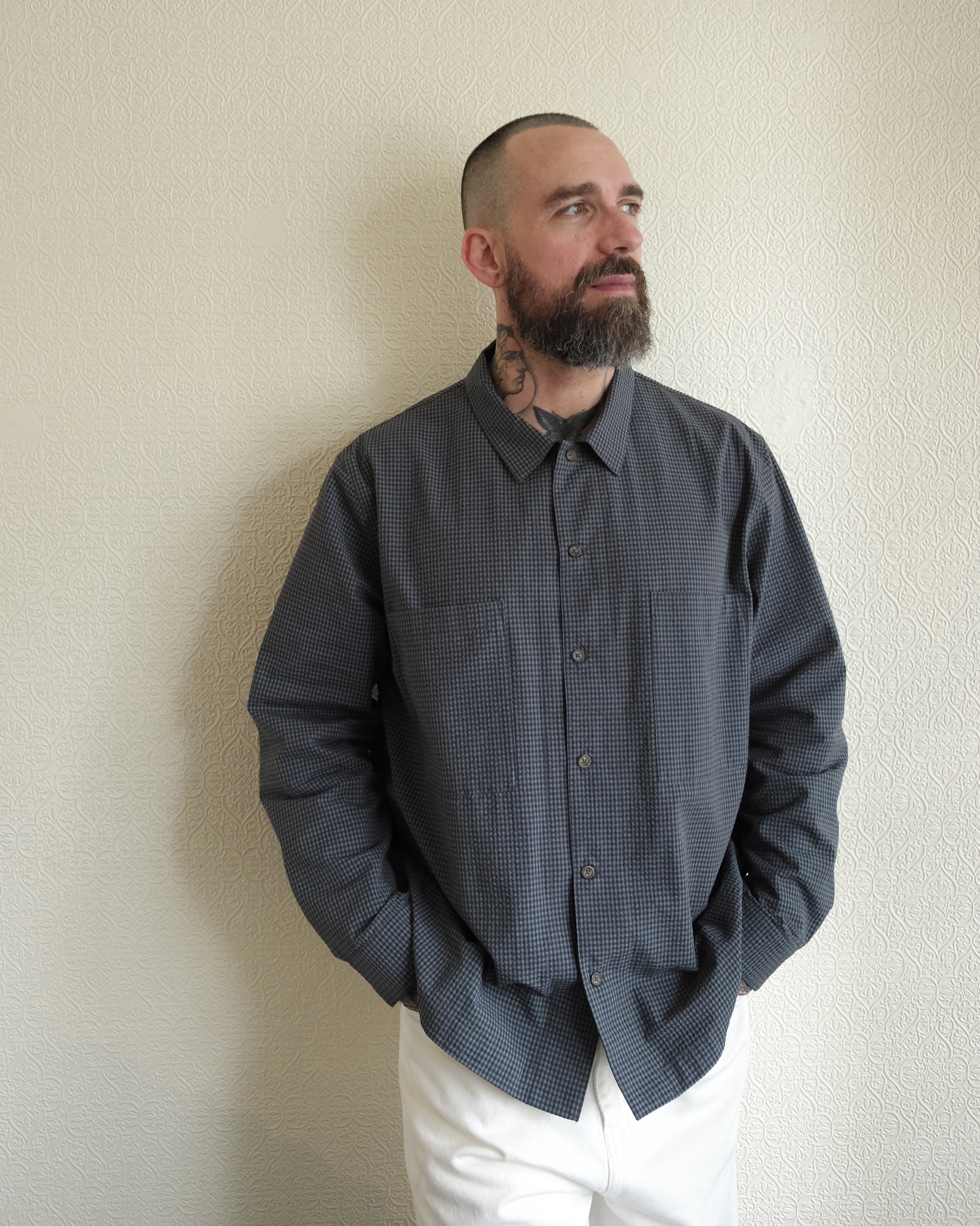 Vesper Shirt, Ink Gingham