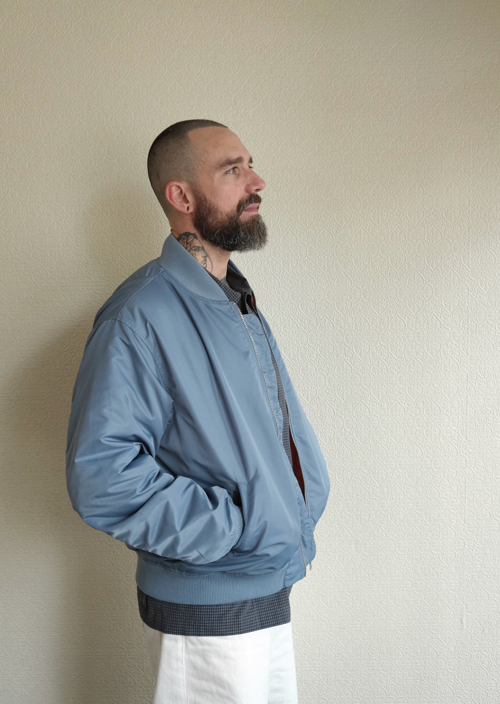 Lyric Bomber, Grey Blue