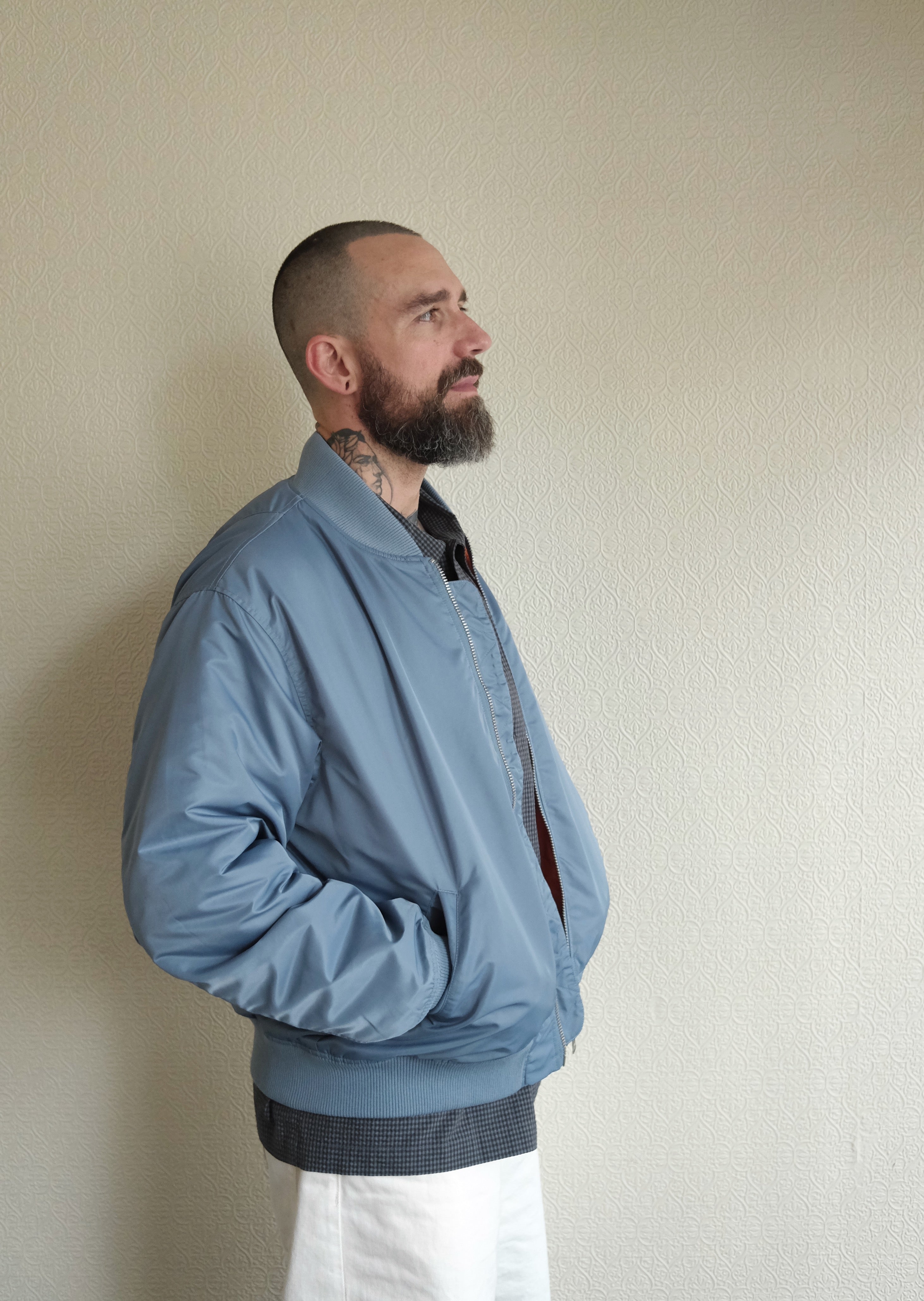 Lyric Bomber, Grey Blue