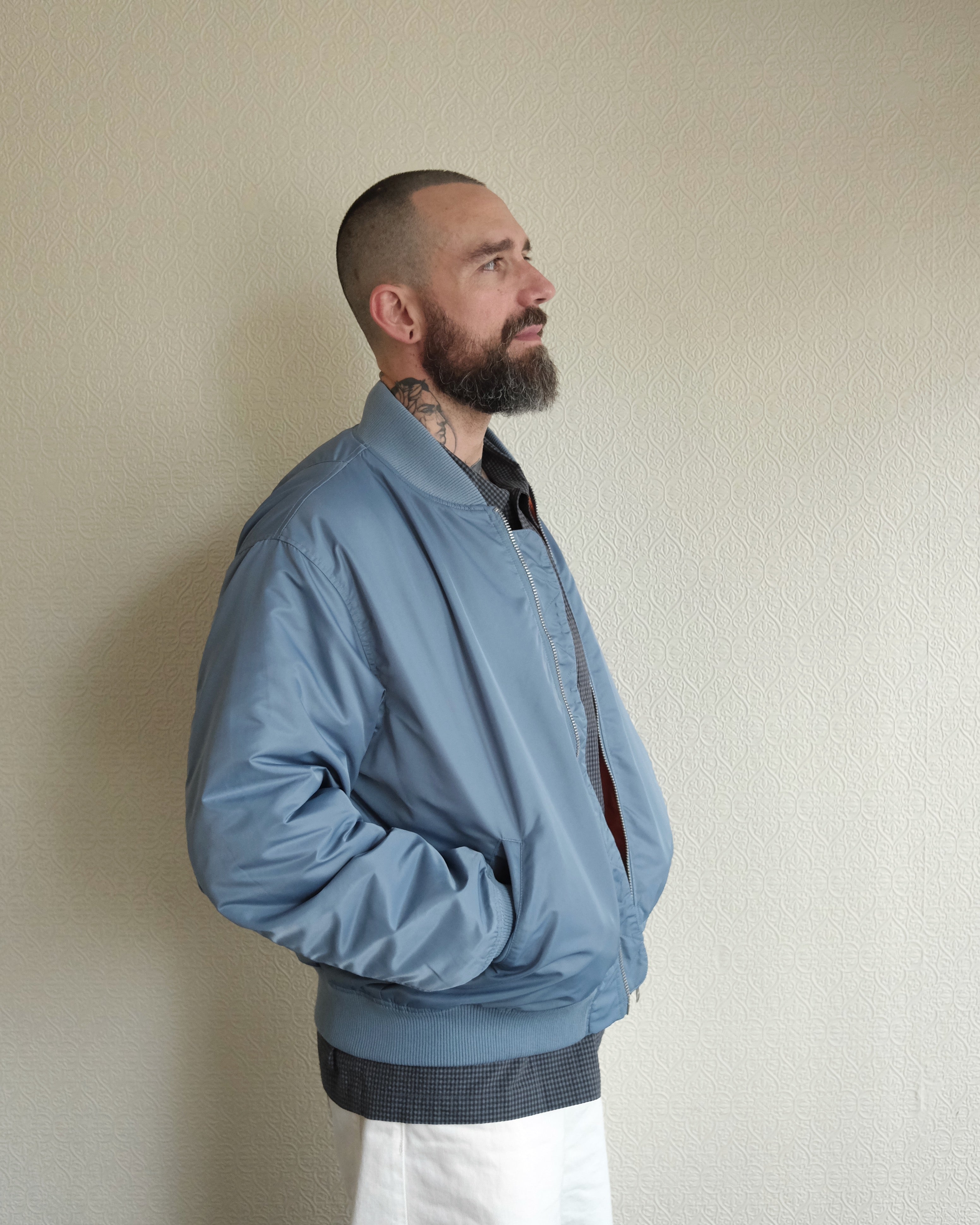 Lyric Bomber, Grey Blue