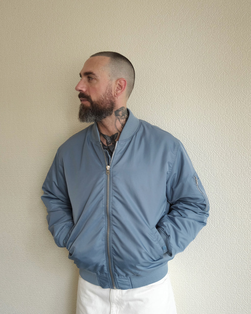 Lyric Bomber, Grey Blue