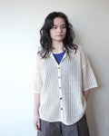 Inflect Crochet Shirt, Ecru
