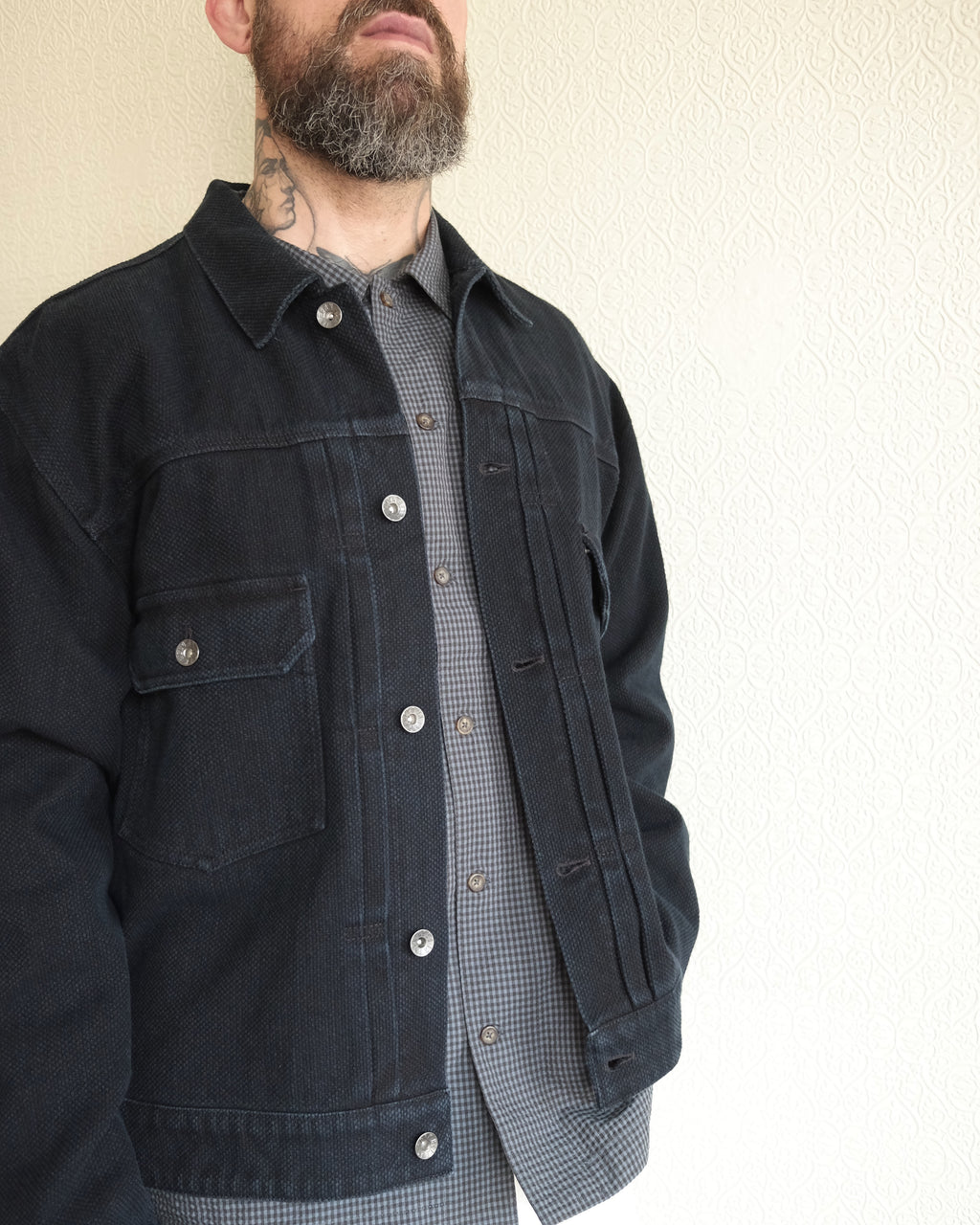 Kuzushi Type II Jacket, Overdyed Indigo