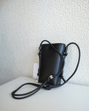 Bou Crossbody Bag, Black Leather