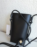 Bou Crossbody Bag, Black Leather