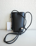 Bou Crossbody Bag, Black Leather