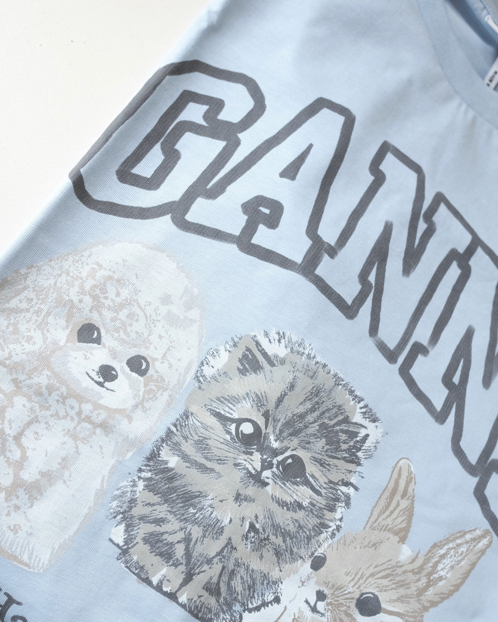 Animals Relaxed Tee, Chambray Blue