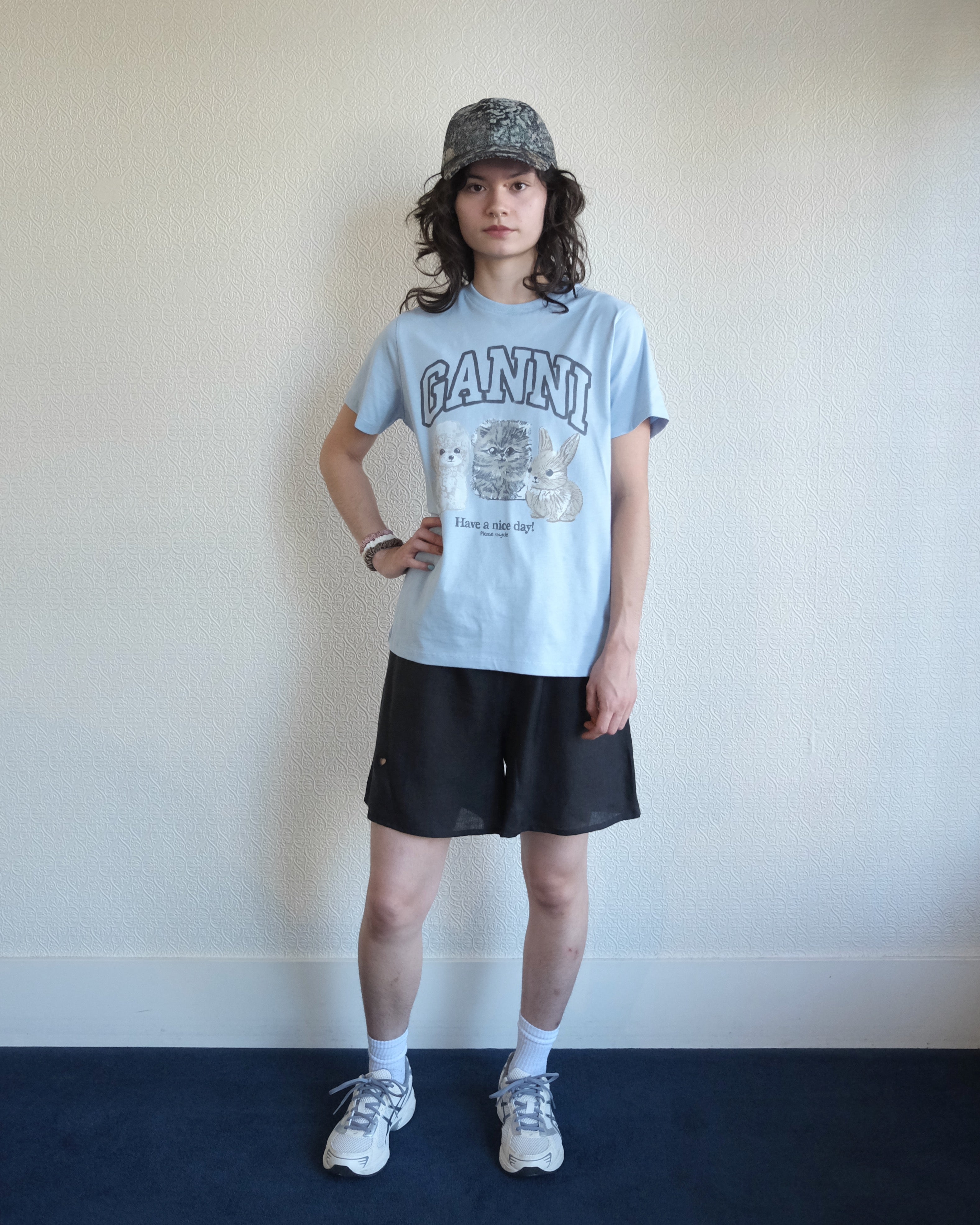 Animals Relaxed Tee, Chambray Blue