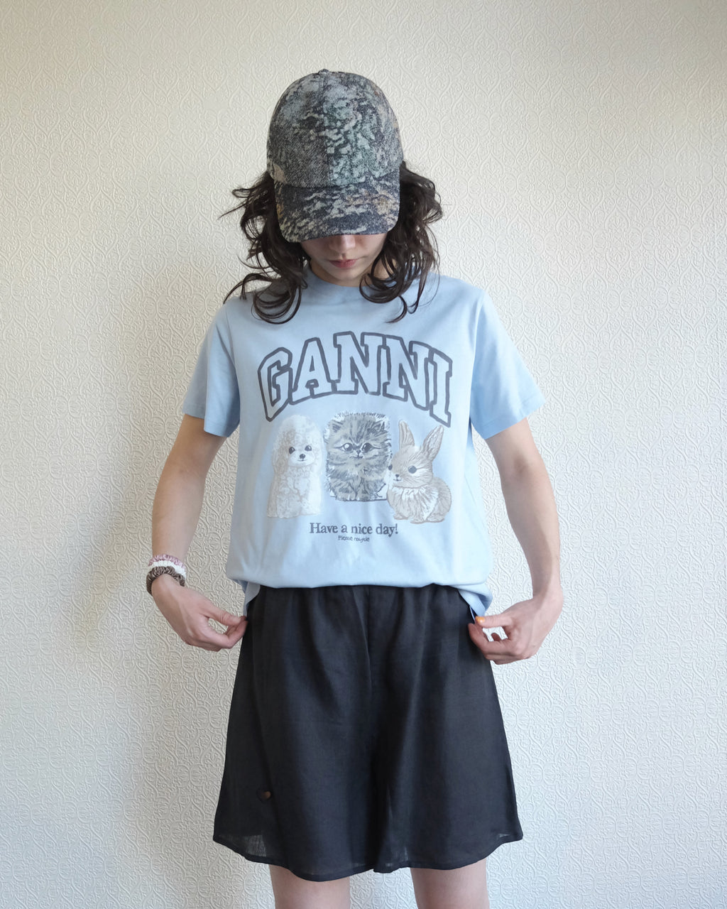 Animals Relaxed Tee, Chambray Blue