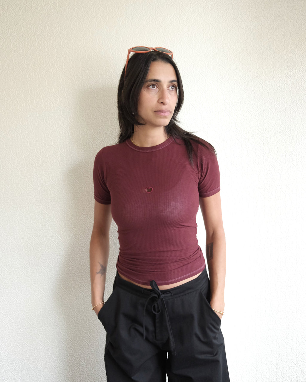 Heart Tee, Nara Red