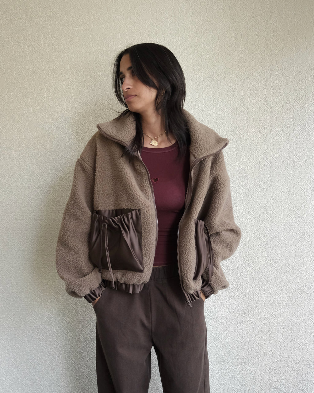 Marvin Jacket, Taupe Fleece