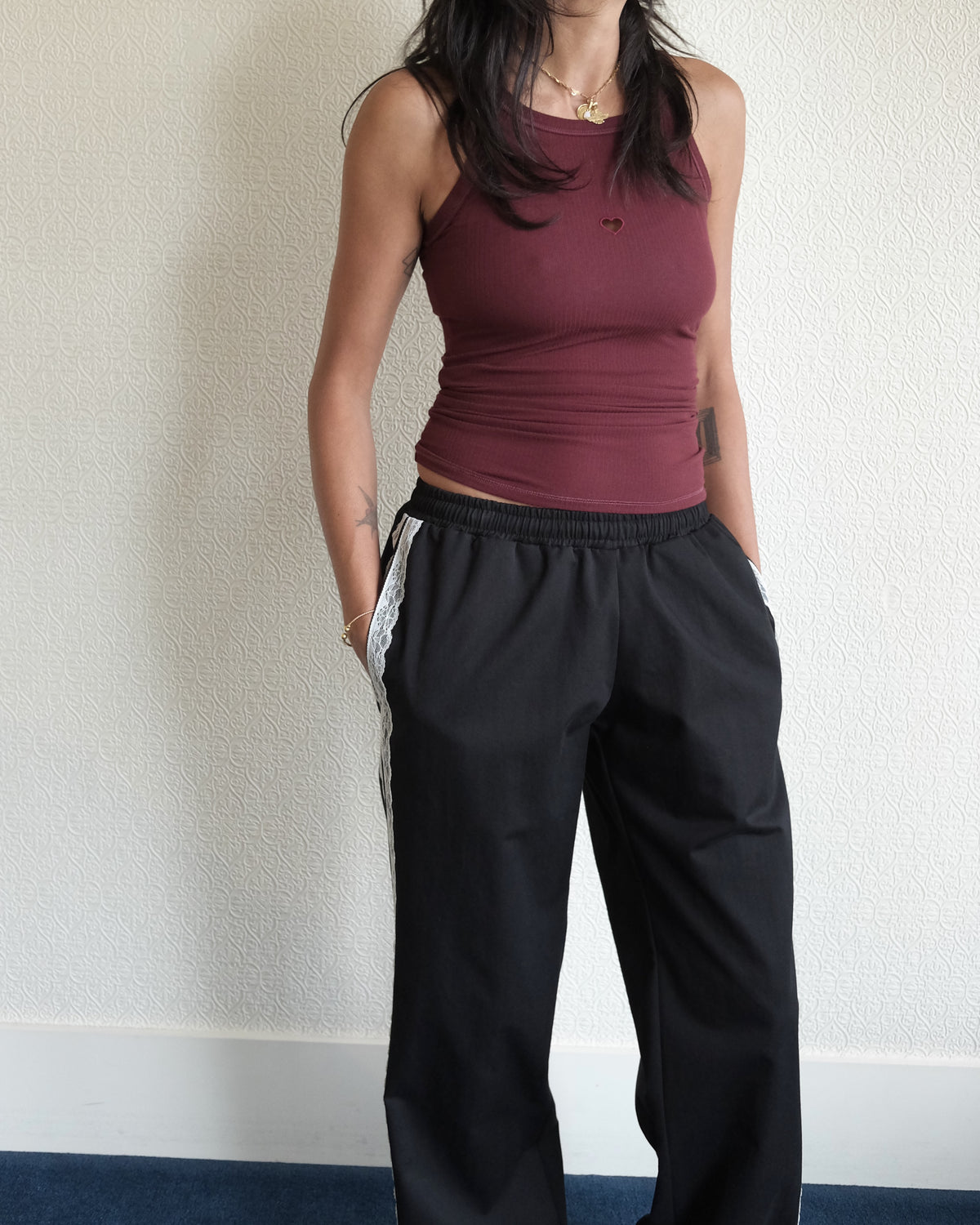 Heart Tank, Nara Red Rib Cotton