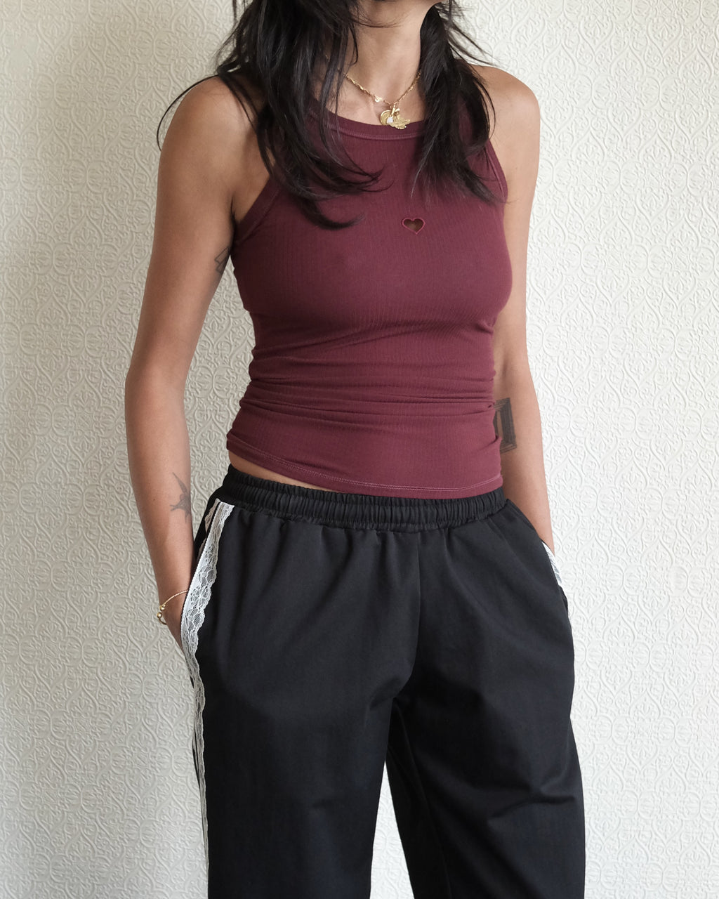 Heart Tank, Nara Red Rib Cotton